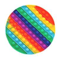 Jumbo Plop Up! Szivárvány színű, kör alakú fidget jumbo játék, 20 cm-es