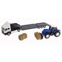 Teamsterz Teamsterz traktor szállító kamion, kék traktorral