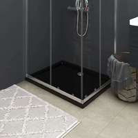 vidaXL vidaXL téglalap alakú fekete ABS zuhanytálca 70 x 90 cm