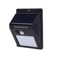 Alloet Alloet 20 LED-es napelemes kültéri LED Lámpa alkonyat kapcsolóval és mozgásérzékelővel #fekete