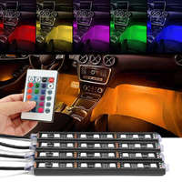  RGB LED lábtér világítás autóba – távirányítós