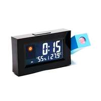  Digitális ébresztőóra – projektoros idővetítővel, hőmérséklet és páratartalom kijelzéssel / piros...