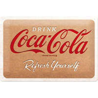  Coca Cola Cardboard Logo Fémtábla