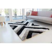Nílus Dubai Shaggy (gray-black) 5cm 3D szőnyeg 80x150cm Szürke-Fekete