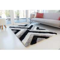 Nílus Dubai Shaggy (gray-black) 5cm 3D szőnyeg 60x110cm Szürke-Fekete