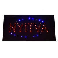 Lucky Nyitva Led tábla / villogó kék kerettel