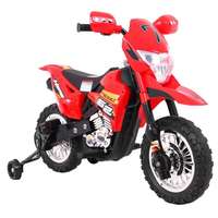 Ramiz.hu Elektromos gyermek Cross motorkerékpár piros színben; támasztó, felszerelhető kerekekkel, divatos...