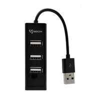 Sbox Sbox H-204 4 portos, 480 Mbps, 5V, 500mA fekete USB Hub
