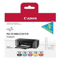 Canon Canon PGI-72 MBK/C/M/Y/R tintapatron 5 db Eredeti Standard teljesítmény Cián, Magenta, Matt feket...