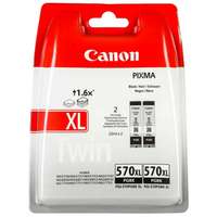 Canon Canon PGI-570PGBK XL Twin tintapatron 2 db Eredeti Nagy (XL) kapacitású Fekete