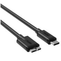 Roline UNITEK Y-C475BK USB kábel 1 M USB 3.2 Gen 1 (3.1 Gen 1) USB C Micro-USB B Fekete
