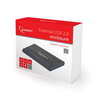 Gembird Gembird külső USB 2.0 ház 2.5&#039;&#039; SATA HDD-re/SSD, alumínium, fekete