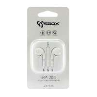 Jack Sbox IEP-204W Jack 3.5mm fehér mikrofonos fülhallgató