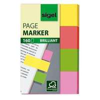 Sigel SIGEL "Multicolor" 20x50 mm papír vegyes színű jelölőcímke (4x40 lap)