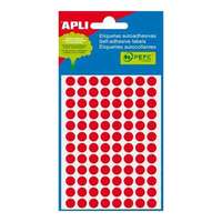 APLI Apli 8 mm kör színes neon piros kézzel írható etikett (288 etikett/csomag)