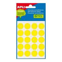 APLI Apli 19 mm kör színes sárga kézzel írható etikett (100 etikett/csomag)