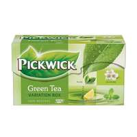 PICKWICK Pickwick 20x2g "Zöld tea variációk" citrom, jázmin, earl grey, borsmenta ízű zöld tea