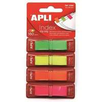 APLI APLI 12x45 mm műanyag 4 fluoreszkáló színű jelölőcímke (4x40 lap)