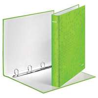 Leitz LEITZ "Wow" A4 Maxi 40 mm D alakú 4 gyűrűs karton zöld lakkfényű gyűrűs könyv