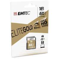 Emtec EMTEC Memóriakártya, SDHC, 16GB, UHS-I/U1, 85/20 MB/s, EMTEC "Elite Gold"