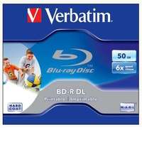 Verbatim Verbatim kétrétegű, nyomtatható, 50GB, 6x, normál tok, BD-R BluRay lemez