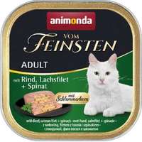 Animonda Animonda Vom Feinsten Gourmet marhás, lazacfilés és spenótos alutálkás eledel macskáknak (16 x 10...
