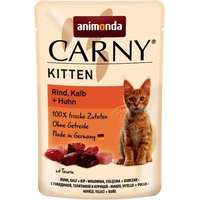 Animonda Animonda Carny Kitten marhás, borjús és csirkés alutasakos eledel kölyök macskáknak (24 x 85 g) 2...