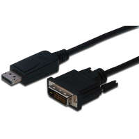 Digitus Assman Displayport 1.1a M(plug)/DVI-D (24+1) M(plug) 1m fekete átalakító kábel