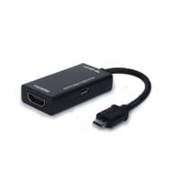 Micro Elmak SAVIO CL-32 USB Micro-B-HDMI M/F fekete adapter