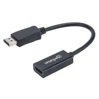 Manhattan Manhattan 151634 DisplayPort DP HDMI M/F 1080p Full HD 15cm fekete kábel adapter
