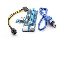 Qoltec Qoltec 55501 Riser PCi-E 1x - 16x USB 3.0 SATA/ PCI-E 6pin adapter és kábel szett