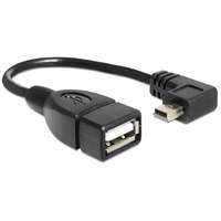 Delock Delock miniUSB 2.0 B (M) - USB 2.0 (F) 16cm fekete OTG adapter