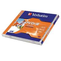 Verbatim Verbatim nyomtatható, matt, ID, 4,7GB, 16x, normál tok, DVD-R lemez