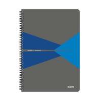 Leitz Leitz "Office" 90 lap A4 szürke-kék laminált karton borító kockás spirálfüzet