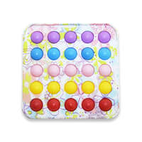 Pop It Mintás négyzet alakú Pop It stresszoldó játék / buborékpukkantó szilikon / fejlesztő társasjáték