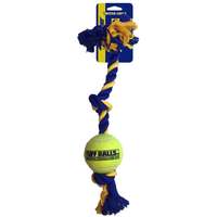 Petsport Petsport Mini 3 csomós pamutkötél 30 cm teniszlabda 4,5 cm kutyajáték kötelek
