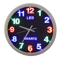  Világító LED quartz fali óra