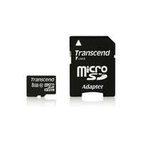 Transcend Transcend 8GB MicroSDHC Class 10 memóriakártya + adapter