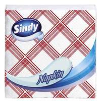 Sindy Sindy Napkin 33x33 cm piros-fehér kockás (45 lap) hajtogatott szalvéta