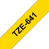 Brother Brother szalag tze-641, sárga alapon fekete, laminált, 18mm 0.7", 8 méter TZE641