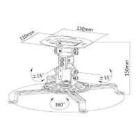 Sbox Sbox PM-18 13.5 kg, forgatható, dönthető fehér mennyezeti projektor tartó konzol