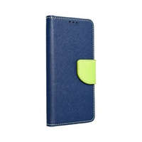 Samsung Samsung Galaxy A22 5G Fancy Book oldalra nyíló flip telefontok, Sötétkék/Lime