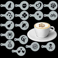Prince.Shop Cappuccino és kávé díszítő vegyes sablonok (16db)