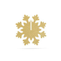 Nonbrand Karácsonyi dekor - jégkristály - arany - 7 x 7 cm - 5 db / csomag