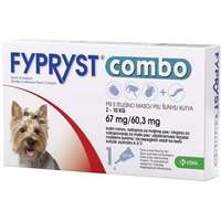 Fypryst Fypryst Combo spot on kutyáknak (3 pipetta; 3 x 67 mg; 2-10 kg-os kutyáknak)
