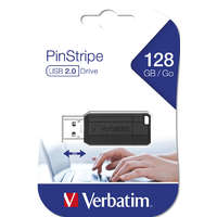 Verbatim Verbatim PinStripe 128GB USB flash meghajtó USB A típus 2.0 Fekete