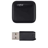 Crucial Crucial X6 500GB USB-C 3.1 Gen-2 fekete külső SSD