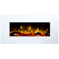 GLOW FIRE GLOW FIRE Neptun Elektromos Kandalló Fali LED, állítható 750/1500 W, távirányító, 84 cm, fehér, a...