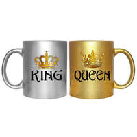 King King - Queen Páros Bögre (2 db), változtatható felirattal, exkluzív színekben
