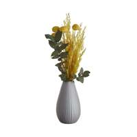 RIFFLE RIFFLE kerámia váza, szürke 15,5 cm
